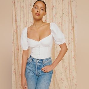 Reformation Rome Linen Top
